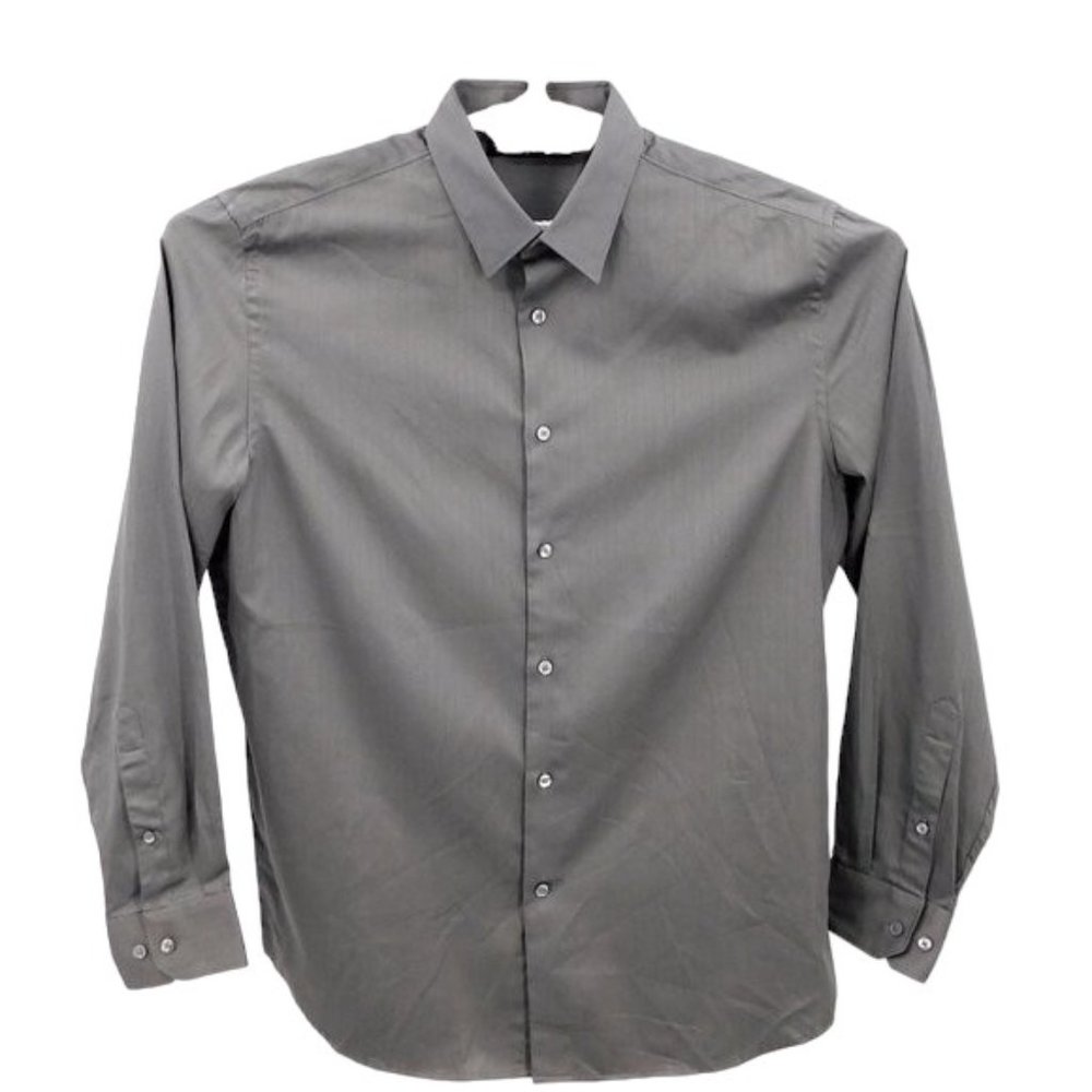 NWT Axist  Grey Striped Long Sleeve Shirt